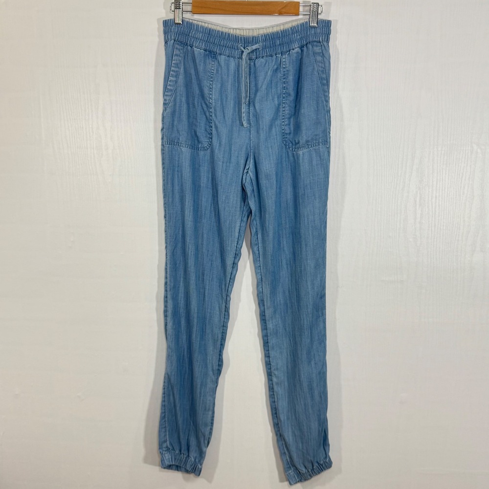 Vineyard Vines Kids Girls XL Chambray Jogger‎ Pants Drawstring Whale Logo